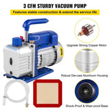 Vevor 5 Gallon Vacuum Chamber Silicone Expoxy Degassing With 3CFM 1/4HP Vacuum Pump 84 L/Min V952-QCKTZKB3CFM1-4J5TV3
