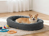 Pawz Orthopedic Plush Dog Bed Soft Washable Pet Bed Grey Cosy Cushion L Size PT1354-L-GY-AU
