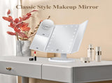 Lighted Makeup Touch Control, Trifold Makeup Dual Power Supply, Portable LED Makeup V1192-AZ-W-15081