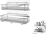 Shower Rack 2-Tier Wall Shower Rack Bathroom Rack Storage No Drilling Required Shower Rack V1188-MS101-01191-1