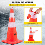 Safety, 10PCS 28" Traffic, PVC Orange Construction, 2 Reflective Collars Traffic V952-AQZYCQHSB2810FZ5BV0