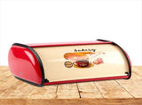 Metal Bread Box Roll Top Metal Bread Bin Bread Storage Bread Holder Bread Container Keeper Organizer V1370-AZ4-07979