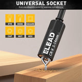 ELEAD 58Pc Magnetic Impact Nut Driver Set SAE Metric CR-V Socket Adapter w/case V465-70183