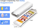 7-Day Pill Organizer, Travel Pill Case with Easy-to-Use Design, Large-Capacity Vitamin Box, Portable V1259-DP01-A-2400