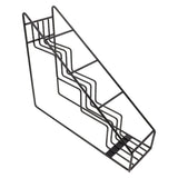 Space Saving Black Syrup Rack Stand with Stainless Steel Frame for Bar and Kitchen V1369-AZ3-W-22708