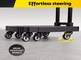 Giantz Folding Hand Truck Platform Trolley Foldable Dolly Cart 200kg Load Black PT-220S-BK