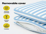 Gardeon Outdoor Chaise Lounge Cushion Lounge Chair Pad Sunbed Mattress Blue OLC-LOUNGE-STP-BU