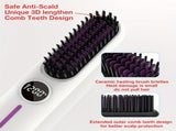 S01 White Cordless Hair Straightener Brush - 2-in-1 Curling & Straightening Tool with LED Power V888-ELOSUNG42065