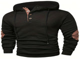 Men'S Casual Hoodie Color Block Sweatshirt Pullover Hoodie Australian - Khaki - Size S V1106-M-APP-84895-KHAK-SAUSEU46