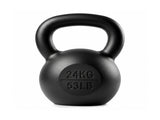 Everfit 24kg Cast Iron Kettlebell Powder Coating Flat Bottom Home Gym FIT-K-KB-IRON-24KG