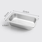 SOGA 4X Gastronorm GN Pan Full Size 1/3 GN Pan 6.5 cm Deep Stainless Steel Tray GASTRONORMPANS5415X4A