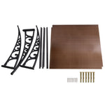 Instahut Window Awning Door Canopy 1m x 2m Brown AWN-PC6-1X2-BR