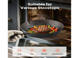 Cast Iron Skillet, 3 Pcs Frying Pan Set , Heavy-Duty Skillets with Heat-Resistant V952-ZTCGSJTCT681KMJDP001V0
