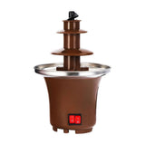 3 Tier Stainless Steel Chocolate Fondue Fountain Machine, 10oz Mini Melting Pot for Chocolate, V1366-AZ2-W-19789