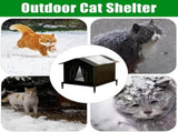 1 Pack Waterproof Insulated Outdoor Cat House for Homeless Cats and Small Animals, 42 x 42 x 42cm, V1188-MS-325-0049