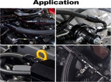 6AN Hose End Fitting Straight Swivel for CPE Braided Hose Black 4PCS V1258-DP02-WO-804