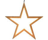 2x Large Bamboo Star LED Hanging Lamp Light Home Decor Lighting - Natural V563-75164_2X