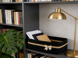 Large Woven Storage, Holiday Gift Storage with Handles for Living Room Shelves, Bow V1189-LWWAL-20260401-07078