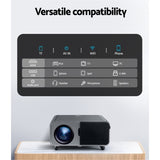 Devanti Portable Wifi Video Projector 4K 2.4G/5G Home Theater HDMI 1080P VP-550-WIFI-4K-BK