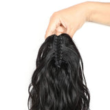 Ponytail Extensions Claw-Clip 12" Wavy Clip Hairpiece One Piece Short Pony Tails for Women Natural V1192-AZ-W-10878