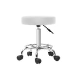 Artiss Salon Stool Round Swivel Chair White SALON-B-RD-WH