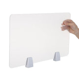 Clear Acrylic Office Desk Privacy Panel with Stable Clamp Mount, Scratch Resistant and Design V1369-AZ3-W-13224