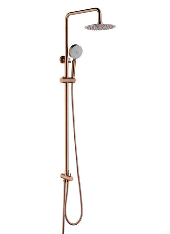 2023 Brushed Rose Gold Copper Solid Stainless Steel 304 made shower set w diverter 200 mm head V549-COPPERSHOWERSETNEW