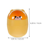 table trash can with lid Orange Plastic 2Pack Back to School V1366-AZ2-W-22003