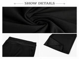 Size XXL Women's High Waisted Flare Yoga Pants with Side Pockets - Black Stretch Activewear Pants V888-ELOSUNG57385-5