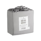 Blake & Lindsay Pewter Vintage Washed Microfibre Sheet Set 40cm Wall Single V442-LED-SHEETS-WASHEDMICROFIBRE-PEWTER-SB