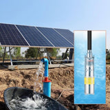 Solar Water Pump, DC 277W Submersible Deep Well Pump, Max Flow 2.1 m/H, Max Head 83 m, Max V952-TYNSB260W10GVTKZOV9