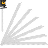 6PCS Reciprocating Saw Blade Set 12in Stainless Steel Saw Blades 3TPI Big Tooth Unpainted Saw Blades V1366-AZ2-W-15653