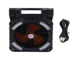Solar Powered Camping Fan Strong Wind USB Rechargeable Battery Operated Folding Portable Camping Fan V1294-YM0901-3113240183812