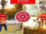 Circular Saw Blade for Weed Trimmers, 9 X 36 Teeth Carbide Tip Brush Blades with Adapter Kit, Steel V1192-AZ-W-17666