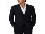 Mens Suit Jacket 2 Button Pinstripe Business Work Blazer Fully Lined - Charcoal V563-80211-CHARCL-127