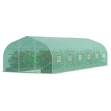 Walk-in Tunnel Greenhouse, 29.5x9.8x6.6 ft Hoop House Greenhouse Tunnel, Peaked Roof Plant Hot House V952-SDXWS30X10X7FTY13V0
