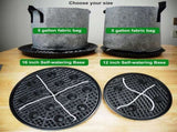 6 Pack 12 inch Self Watering Base for Fabric Grow Bag, Self-watering Plastic Elevated Plant Saucer V1258-DP02-C-524