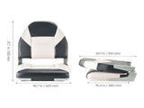 Boat Seat, High Backrest, Folding Fishing Boat Seat with Thickened Sponge Cushion & Waterproof PVC V952-ZDCZYGKB2JHHOSF4P001V0