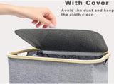 100L Laundry With Lid Laundry Hamper With Handles Dirty Laundry, Laundry Bin Laundry V1188-MS-227-2049