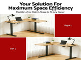 Artiss L-Shape Electric Standing Desk Sit Stand Up Height Adjustable Motorised HASD-ET262DL-WD-AB