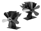 Wood Stove Fan 5 Blades Fireplace Fan Heat Powered Stove Fan for Wood Burning Stove Pellet Log V1294-YM0706-3114230123111