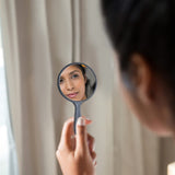 24 Pcs Handheld Mirror with Handle Bulk, 3.94" L x 2.17" W, Small Portable Round Mirror for Kids V1192-AZ-W-17168