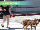 Double Head 10 ft Retractable Dog Leash with Integrated Waste Bag Dispenser Flashlight 360&degTangle V1259-DP01-A-3534