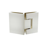 100cm Frameless Diamond Shower Screen Nickel F-Brackets with SS Hinges & Square Double Pull Handle V63-911261