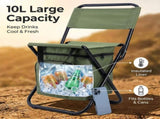 3-in-1 Camouflage Large Portable Folding Camping Chair with Zippered Cooler Bag and 35*35cm Thick V888-ELOSUNG52306