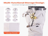 FR Pants for Men, 100% Cotton, Flame-Resistant Cargo Pants with Multi-Pockets and Elastic Waist, V952-HJZRKZCMHSMM3TPT8001V0