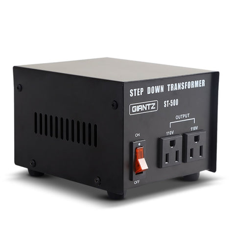 Giantz Step Down Transformer 500W 240V TO 110V Stepdown Voltage Converter AU-US ST-500W-BL