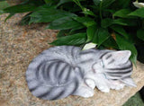 Desktop Decor,Garden Sleeping Cat Statue Garden Collection Resin and Stone Decorative Garden V1192-AZ-W-28033
