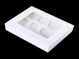 50pcs Cupcake Boxes 12-Hole Laminated Clear Window Face Boxes Favour V63-932041