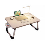 Laptop Bed Desk Foldable Portable Bed Table Tray Stand with Cup Holder Drawer for Sofa Floor Reading V1294-YM0901-3116240019011
